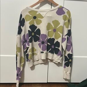 Floral Patterned Women's Sweater - Multicolor
